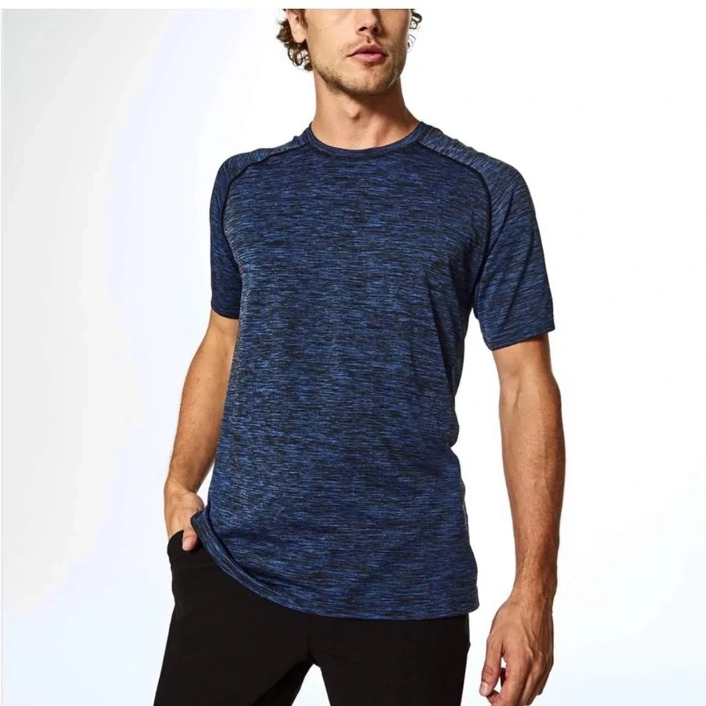 lululemon athletica Navy Heathered Tee - Picture 1 of 6